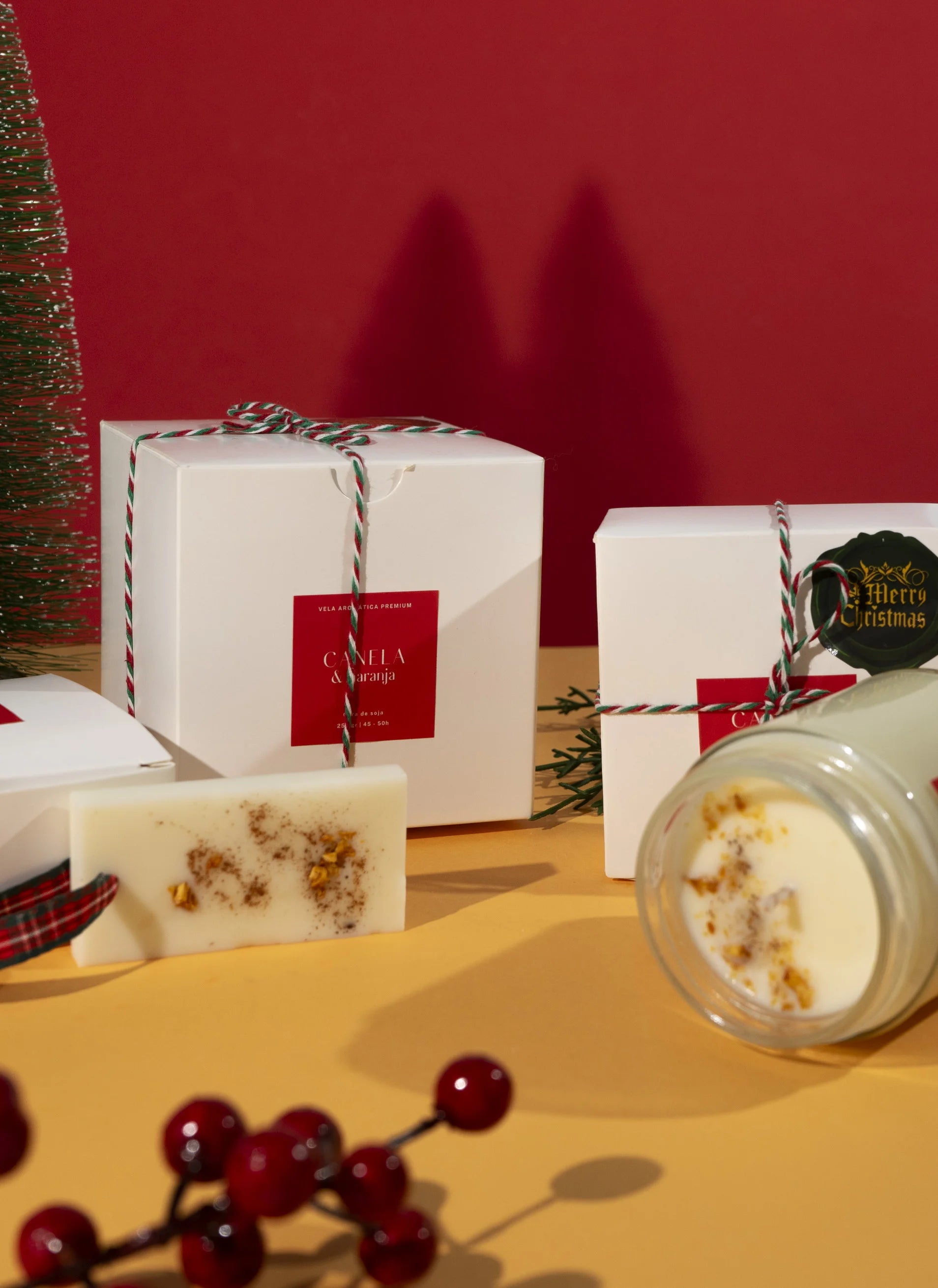Pack esencial de Navidad: vela canela y naranja