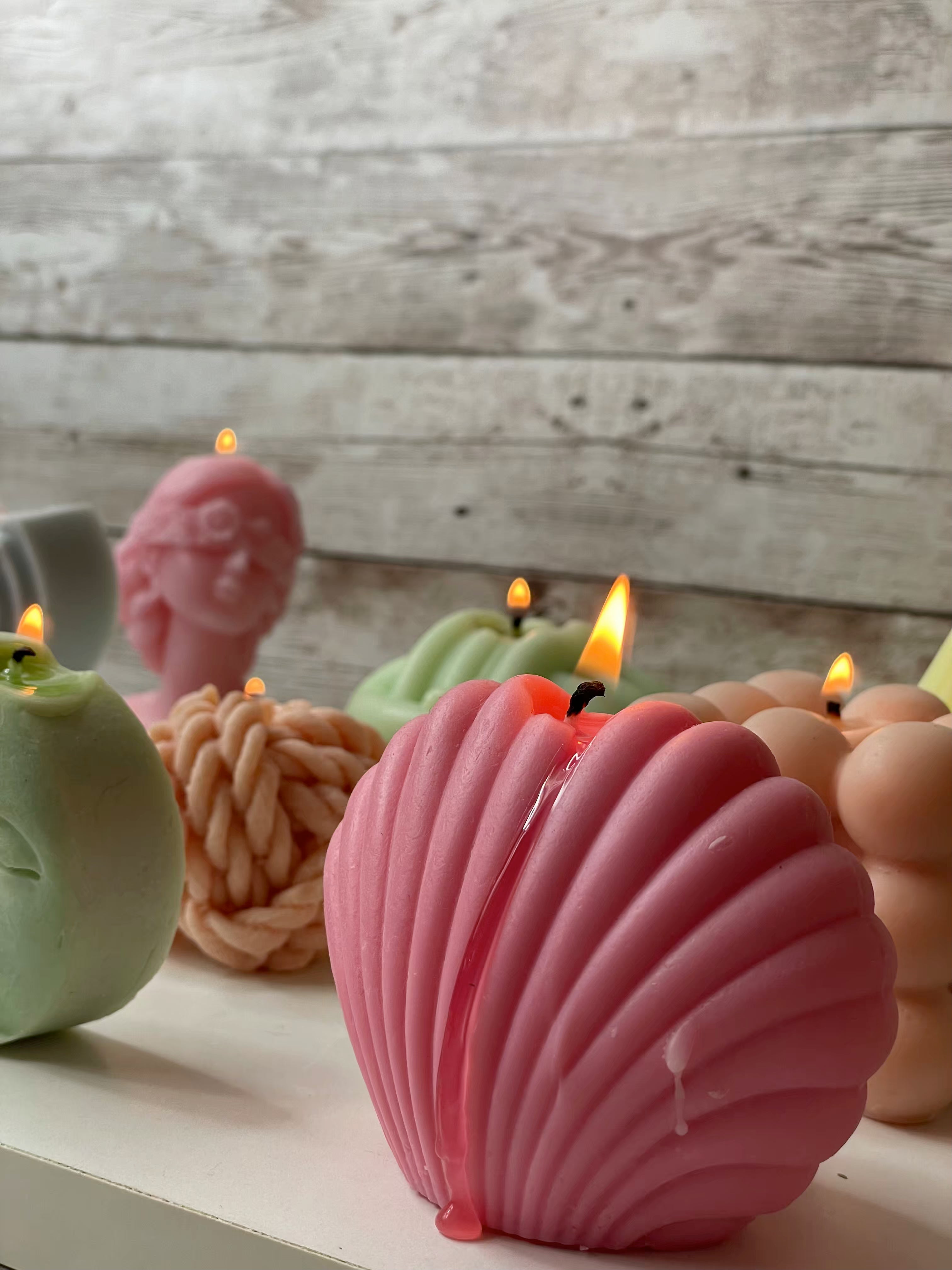 Pack vela decorativa concha