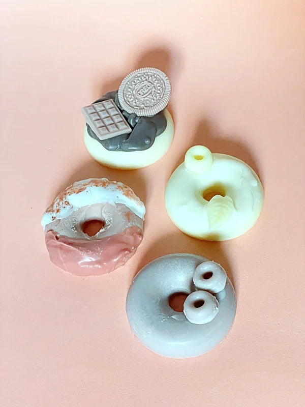 Wax Melts "Donuts Box" 4 donuts con topping
