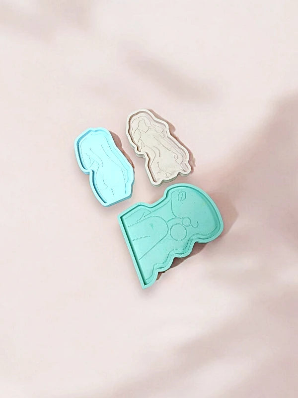 Bandejas decorativas joyero siluetas femeninas