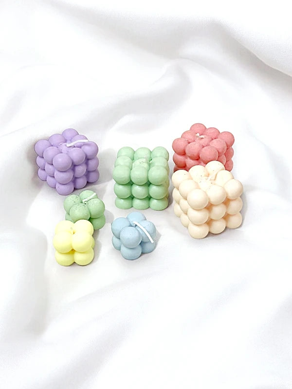 Pack velas decorativas cubo de burbujas