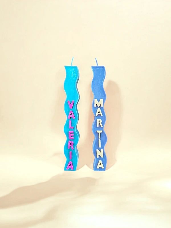 Vela decorativa con nombre personalizado