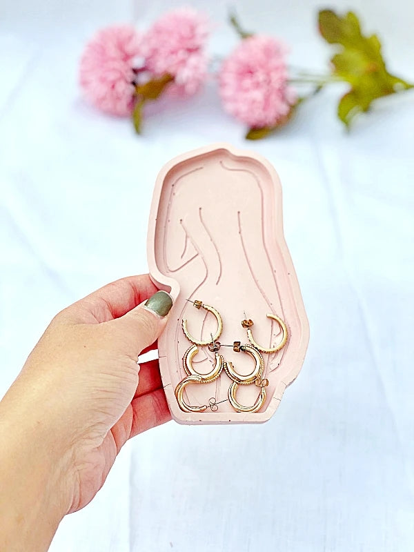 Bandejas decorativas joyero siluetas femeninas