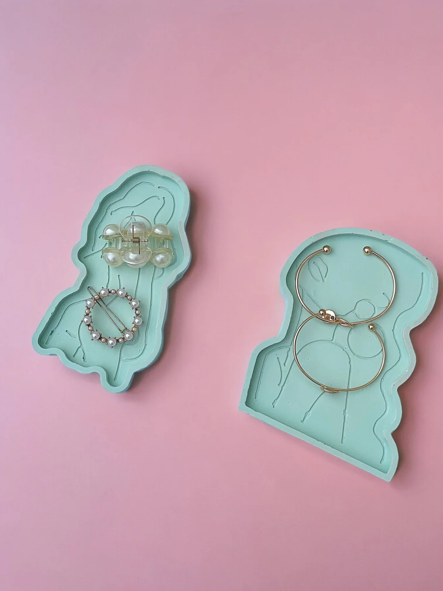 Bandejas decorativas joyero siluetas femeninas